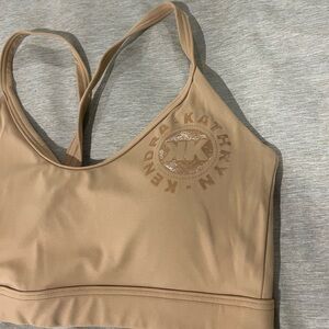 Gymshark Kathryn & Kendra Collab Sports Bra - Warm Buff, size Small